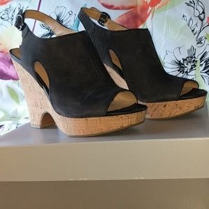 Black FrancoSarto Wedges